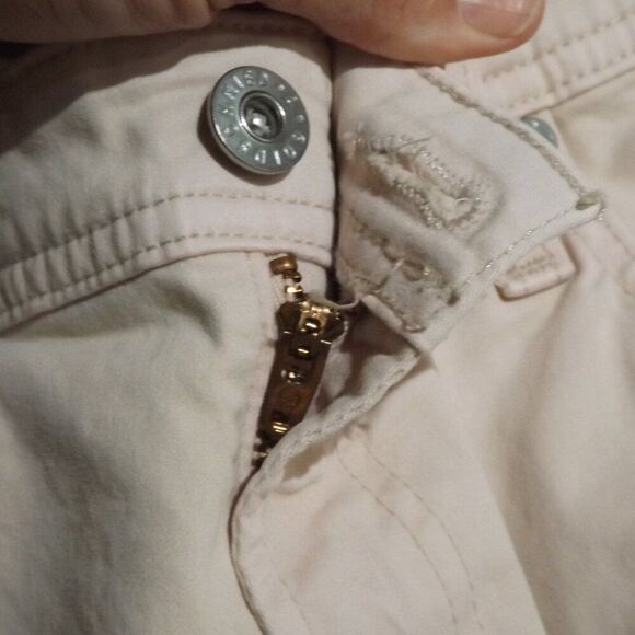 AG Jeans Pants, 34x32, Pale Pink, Slim Straight, Zipper fly, IRREGULAR, 5 pocket - Picture 11 of 14